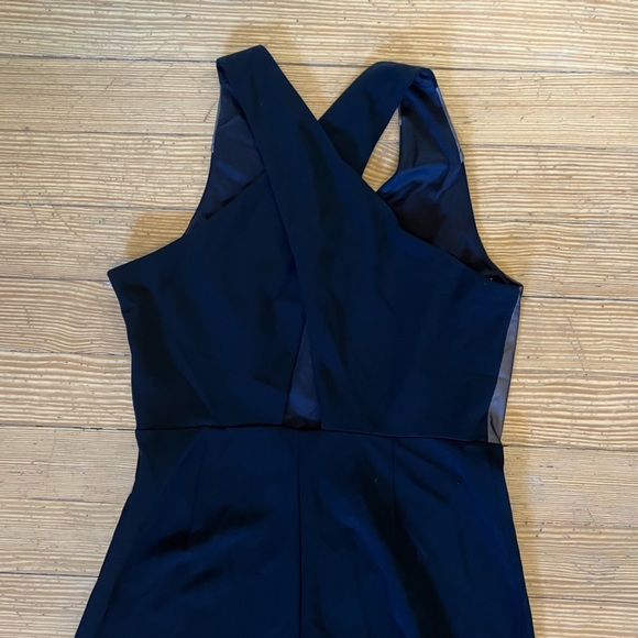 NWT DKNY Cross-Back Jumpsuit in Black Colorblock Sz 12 - Picture 13 of 16